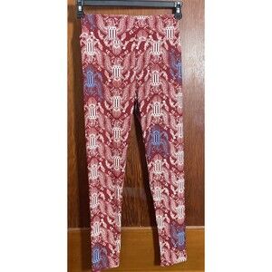 Lularoe Eagle Shield Red White Blue Stars Americana Patriotic Leggings OS